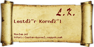 Lestár Kornél névjegykártya